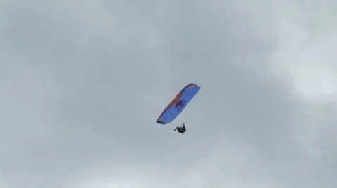 Acrobatic paragliding synchro blue 31 Video stock 40346571