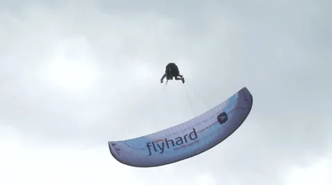 Acrobatic paragliding synchro blue 32 스톡 동영상 40346727
