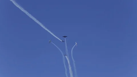 Acrobatic planes figure Stock Footage 88387167