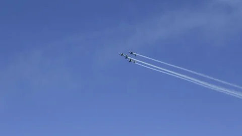 Acrobatic planes figures Video stock 88386997