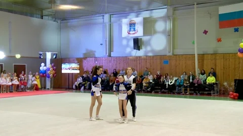 Acrobatic Rock 'n' Roll dance performance at Moscow Sport Schools championship Stock Footage 232377835