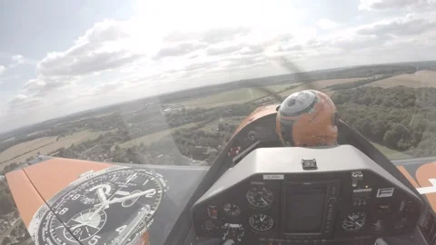 Acrobatic Stunt Plane In Flight Stock Footage 147510191