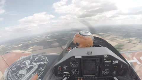 Acrobatic Stunt Plane In Flight Stock Footage 147510440