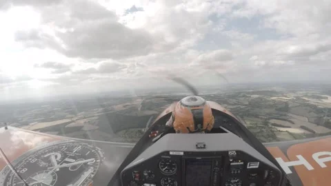 Acrobatic Stunt Plane In Flight Stock Footage 147510542