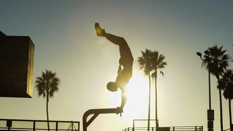 Acrobatic Sunset Maneuver Stock Photos