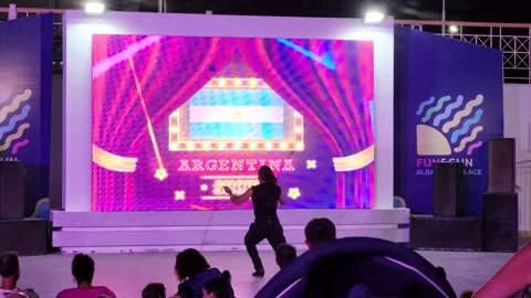 "Acrobatics on Ropes: An Evening Performance in Egypt" Stock Footage 239303989