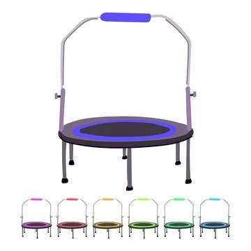 Acrobatics trampoline jumping vector cartoon graphic Stock Illustration