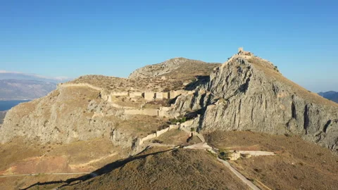 Acrocorinth mountain Stock Footage 164836273