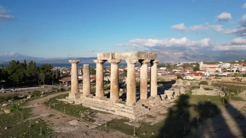 The Acrocorinth, translatable as "High Corinth", is the acropolis of ancient Cor Video stock 270423060