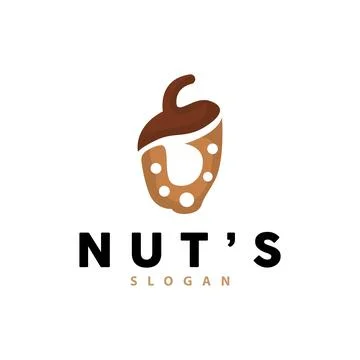 Acron Logo, Premium Design Simple Vintage Retro Style, Vector Oak Nuts Acor.. Illustrazione stock