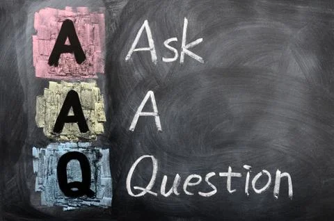 Acronym of aaq for ask a question Stock Photos