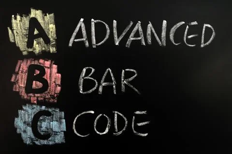 Acronym of abc - advanced bar code Stock Photos