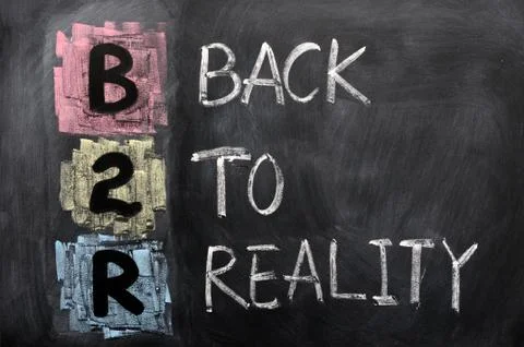 Acronym of b2r - back to reality Foto stock