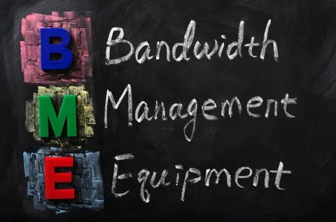Acronym of bme for bandwidth management equipment Stock Photos