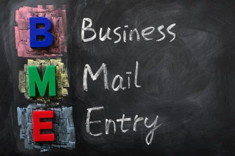 Acronym of bme for business mail entry Stock Photos