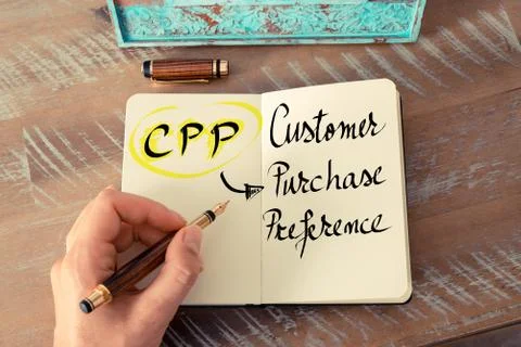 Acronym CPP as Customer Purchase Preference Stock Photos
