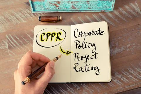 Acronym CPPR as Corporate Policy Project Rating Stock Photos
