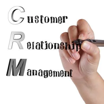 Acronym of crm customer relationship management Stock Illustration