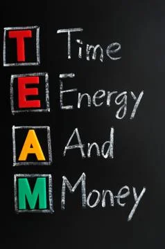 Acronym of team Stock Photos