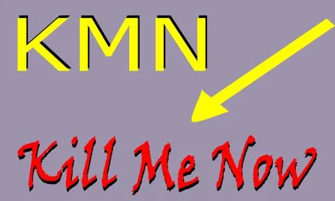 Acronyms Kill me now presented on logo style colorful art Stock Illustration
