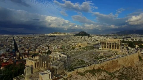 Acropolis Aerial View Video stock 83659931