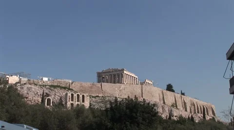 Acropolis in Athen Vídeo Stock 7133773