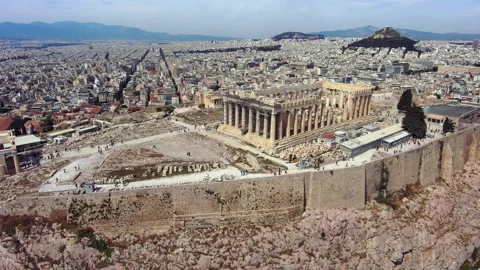Acropolis of Athens Ancient Citadel in Greece Stock Footage 243552690
