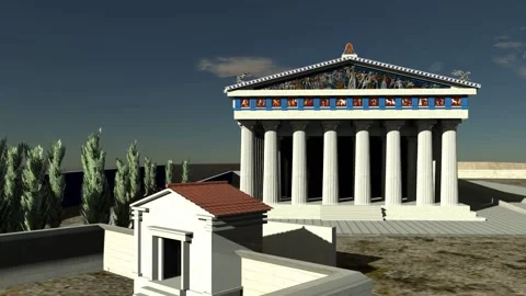 Acropolis of Athens in classical times Stock Footage 136186754