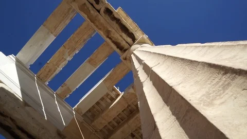 Acropolis Athens Greece Column Architecture Stock Footage 92866937