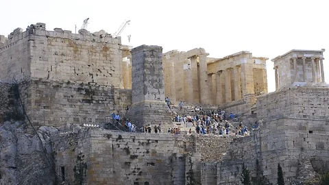 Acropolis Of Athens, Greece Video stock 90310883