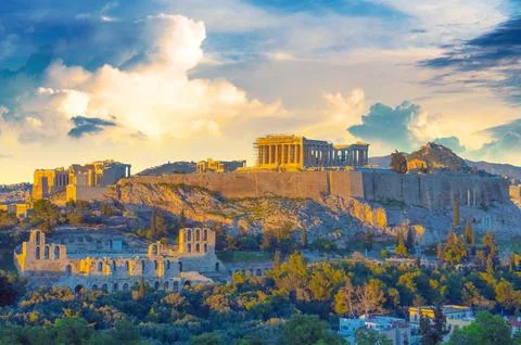 The Acropolis of Athens Stock Photos