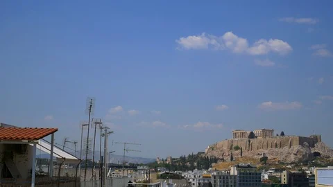 Acropolis of Athens Time Lapse Stock Footage 89540803