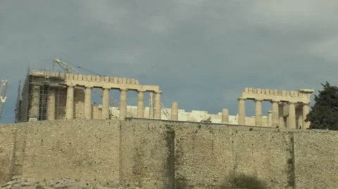 Acropolis in Athens,Greece  Stock Footage 46980544