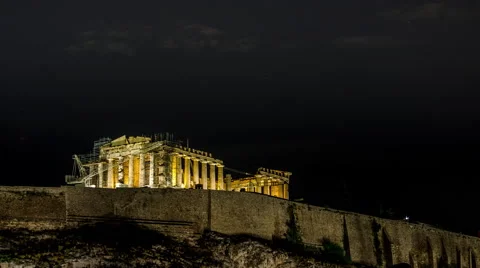Acropolis Dawn Stock Footage 52175659