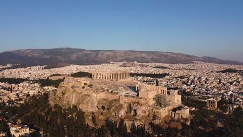 Acropolis drone forward HD Video stock 197592813