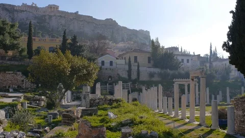 Acropolis Grounds Stock Footage 92996297