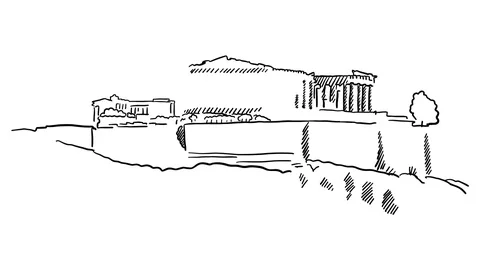 Acropolis Hill, Greece Animation Stock Footage 73852685