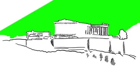 Acropolis Hill, Greece Animation Video stock 73852694
