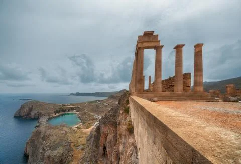 Acropolis of Lindos Stock Photos