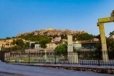 Acropolis side view Stock Photos