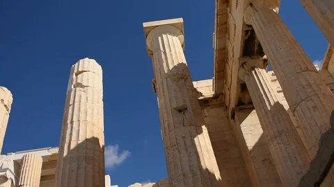 Acropolis slow motion full HD Stock Footage 97650167