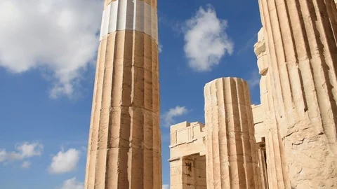Acropolis slow motion full HD Stock Footage 97650604
