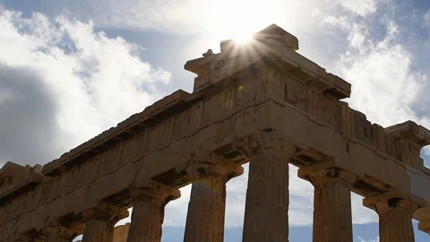 Acropolis slow motion full HD Stock Footage 97650706