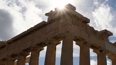 Acropolis slow motion full HD Stock Footage 97651172