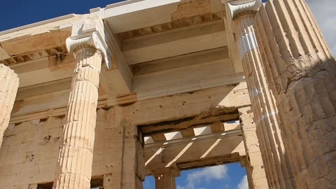 Acropolis slow motion full HD Stock Footage 97651764
