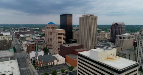 Across the Dayton skyline Video stock 156547639
