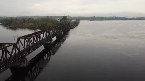Across a long bridge 스톡 동영상 224443529