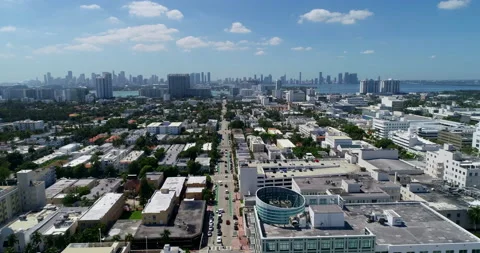 Across the Miami cityscape Stock Footage 231817924