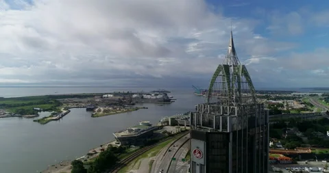 Across the port of Mobile Stock Footage 201282737