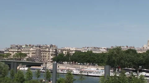 Across the Seinne Stock Footage 41773496